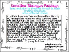 a page from the book unedicted dialogie passage