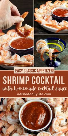 shrimp cocktail with homemade cocktail sauce is an easy appetizer that's perfect for any party