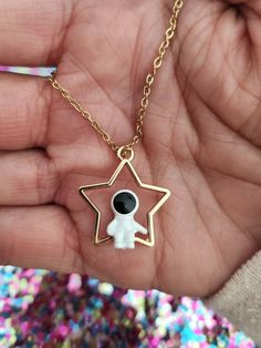 "💜Show your love for BTS with this stylish Jin inspired \"The Astronaut\" necklace! 💜The chain is 18 inch plated brass. It's the perfect accessory for any fan of BTS, and makes a great gift for any occasion. 💜 Whether you're wearing it to a concert or just showing off your love for BTS, this necklace is sure to make a statement. 💜Order yours today and let everyone know you're a proud member of the BTS ARMY! 💜Enjoy free domestic shipping! Starting 12/28/22 all items will ship out next day. I Trendy Personalized Jewelry Gift, Personalized Trendy Jewelry As A Gift, Trendy Personalized Jewelry For Gifts, Personalized Trendy Jewelry For Gifts, Personalized Stainless Steel Pendant Jewelry, Trendy Tarnish Resistant Alloy Jewelry, Trendy Alloy Tarnish-resistant Jewelry, Trendy Tarnish-resistant Alloy Jewelry, Trendy Customized Jewelry As Gift