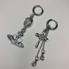 Chrome Hearts Earring, Girly Bags, Emo Outfits, Chrome Hearts, Luxury Shop, Cute Pins, No Frills, Handmade Jewelry