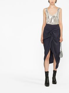 Vivienne Westwood Denim Skirt, Vivienne Westwood Mini Skirt, Vivienne Westwood Hebo Top, Vivienne Westwood Bustle Skirt, Vivienne Westwood Pirates Collection, Yoko London, City Dress, Asymmetrical Skirt, Summer Beach Wear