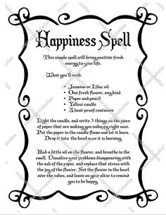 Witches' Happiness Spell Image Digital Clipart Instant | Etsy Happiness Spell, Paganism Spells, Witchcraft Spells For Beginners, Annabel Lee, Witch Spirituality