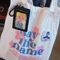 tote bag seventeen joshua seoksoo photocard kpop aesthetic Photocard On Bag, Seventeen Fanmade Merch, Seventeen Merch Aesthetic, Seventeen Clothes, Diy Merch, Seventeen Merch, Totes Ideas