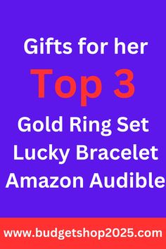 gifts for her top 3 gold ring set lucky bracelet amazon aubile on sale