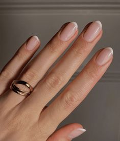 French Manicure Long Nails, Classy Short Nail Designs, Paznokcie Hello Kitty, Natural Nails Manicure, Manicured Nails, Short Nail Manicure, Kutek Disney, Nagel Tips