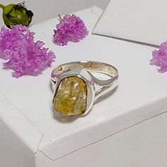 925 Sterling Silver Natural Citrine Gemstone Ring. Perfect outfit's danglers for any party and occasion day to night. Get this item with beautiful citrine gemstone to luck and party wear for you. The awesome ring has been fashioned out of 925 Silver and promises to be a comfortable wear at all times. Product made hypoallergenic with nickel free. Authentic Citrine Ring - Citrine Ring - Raw Citrine Ring - Rough Citrine Jewelry - Citrine Handmade Ring - Citrine Rough Gemstone Ring - AA+ Citrine Gem Citrine Birthstone Crystal Ring Gift, Handmade Citrine Crystal Ring As Gift, Yellow Crystal Birthstone Ring Gift, Sterling Silver Rings With Natural Inclusions For Gift, Spiritual Yellow Rings For Gifts, Spiritual Gift Yellow Ring, Sterling Silver Hallmarked Crystal Ring As Gift, Citrine Rings, Rough Gemstone Ring