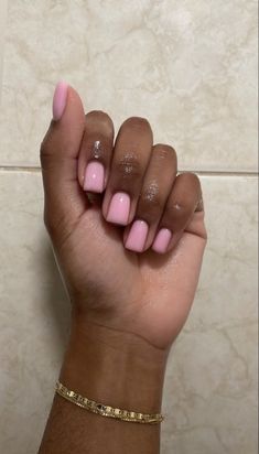 Nails Shallec Ideas, Polished Nails Natural, Overlay Nails Ideas, Short Nail Biab, Baby Pink Manicure, Nail Inspo For Really Short Natural Nails, Manicure Ideas Natural Nails, Pink Manicure Gel, Manicure Ideas Short Nails