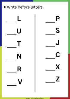 the letter j is for lowercase and uppercase letters with their corresponding colors, which are