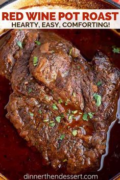 a piece of meat covered in sauce and garnished with parsley