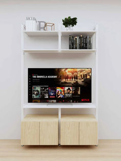 Here are media unit shelves