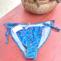 Nwt American Apparel. Blue Bikini Bottoms Only Multicolored Confetti Terrazzo Print. Made In Usa Size Small Bundle With The Purple Pair For Deal Blue Bottoms For Beach Party Vacation, Blue Tie-side Bottoms For Vacation, Blue Tie-side Bottoms For Beach Party, Blue Bottoms For Spring Beach Party, Blue Tie-side Bottoms For Sunbathing, Blue Vibrant Print Swimwear, Blue Printed Nylon Swimwear, Blue 4-way Stretch Swimwear, Blue 4-way Stretch Beachwear Bottoms