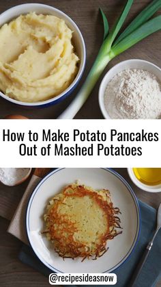 How to Make Potato Pancakes Out of Mashed Potatoes Recipe Potato Pancakes With Mashed Potatoes, Using Leftover Mashed Potatoes, Potatoe Pancakes, Mashed Potato Pancakes Recipe, Easy Homemade Tomato Soup, Potato Pancakes Recipe, Mashed Potato Pancakes, Potatoe Pancake Recipe, Quick Delicious Meals