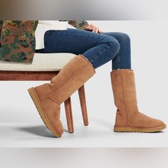 Woman’s Ugg Classic Tall Boot In Chestnut. Condition Is Like New. Size 7. Im Short So They Never Looked Right On Meabsolutely Perfect Condition. Box Included If You Want It. Ugg Boots Sale, Ugg Classic Tall, Winter Must Haves, Shoes Ugg, Chrismas Gifts, Tan Boots, Ugg Slippers, Tall Boot, Ugg Classic