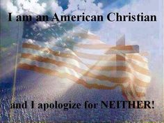 an american flag with the words i am an american christian and i apoloize for nether