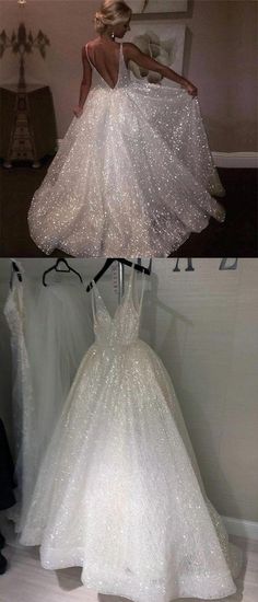 the back of a wedding dress is shown in two different pictures, one showing it's skirt