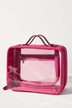 CALPAK Large Clear Cosmetics Case Calpak Makeup Bag, Calpak Cosmetic Case, Clear Cosmetic Case, 2025 Wishlist, Wellness Home, Pr Kit, Must Have Products, Clear Cosmetic Bag, Huda Beauty Makeup