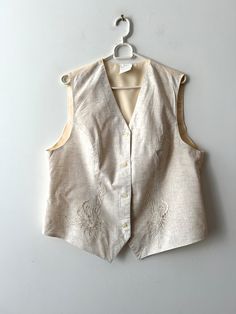 Vintage Extra Large classic women's waistcoat Button up light embroidered vest Elegant office women's vest Linen blend viscose lady summer vest Label size: D/B/CH 42/44; F 44/46; GB 16/18 Estimated size: XL Measurements (lying flat): Length: 22"/ 56 cm Bust: 21"/ 53.5 cm Waist: 20"/ 50.5 cm Please check measurements to insure a proper fit. Remember to allow yourself some extra room for movement. You can compare these with something from your closet that fits you well. This vest will come to you Embroidered Waistcoat Women, Vest Linen, Waistcoat Women, Embroidered Waistcoat, Women's Waistcoat, Womens Waistcoat, Waistcoat Woman, Embroidered Vest, Summer Vest