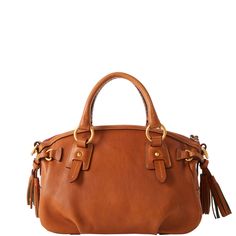 A Dooney Classic  Luxe Italian Vacchetta leather makes this classic Dooney look even better. Satchel Bags For Women, Ladies Handbags, Dooney And Bourke, Dooney & Bourke, Natural Style, Dooney Bourke, Satchel Bags, Inside Pocket, Zip Around Wallet