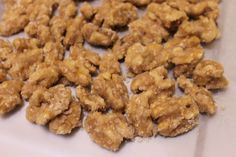 walnuts on a white plate ready to be eaten