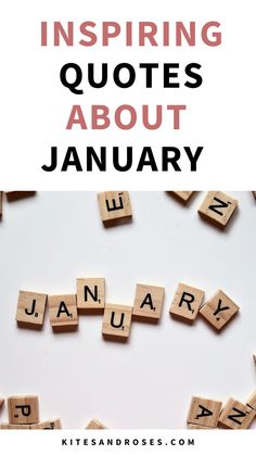 wooden scrabbles spelling the word january with text overlaying it that says,