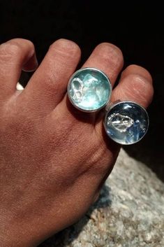 Handmade, ocean inspired rings Ocean Inspired Jewelry, Silver Ring Set