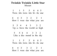 a sheet with the words twinkle twinkle little star written in black and white on it