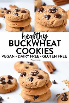 healthy buckwheat cookies with vegan - dairy free gluen free