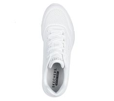 Level up your sneaker game with cushioned comfort wearing Skechers Street Uno Lite - Lite Work. This lace-up fashion sneaker features a synthetic duraleather upper with a platform wedge cushioned midsole and a cushioned Skechers Memory Foam insole. | Skechers Men's Uno Lite - Lite Work Sneaker | Medium Width | Skechers Memory Foam cushioned comfort insole | Lace-up duraleather upper | Shock-absorbing wedge midsole | Flexible traction outsole | 1 1/2-inch heel height | Skechers Slip-resistant Lace-up Mesh Sneakers, Slip-resistant Low-top Synthetic Sneakers, Slip-resistant Synthetic Walking Shoes For Streetwear, Fade-resistant Lace-up Running Shoes With Secure Fit, Slip-resistant Sneakers For Jogging With White Sole, Sporty Synthetic Lace-up Walking Shoes, Slip-resistant Athletic Sneakers For Streetwear, Sporty Slip-resistant Lace-up Running Shoes, Slip-resistant Lace-up Walking Shoes For Light Sports