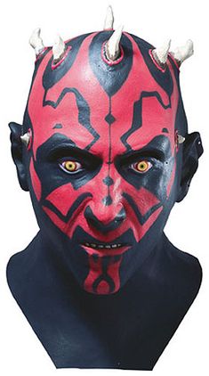 Darth Maul Mask, Darth Maul Costume, Star Wars Darth Maul, Star Wars Masks, Halloween Makeup Clown, Star Wars Costumes, Face Painting Designs, Darth Maul, Costume Mask