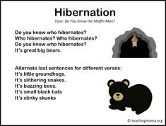 a black bear is standing in front of a cave with the words hibernation