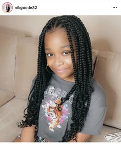 Box Braids Kids, Box Braids For Kids, Kid Braids, Daughter Hairstyles, Kid Hair, Kid Braid Styles, Curly Crochet Hair Styles, Hairstyles Kids