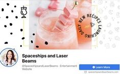 two glasses with drinks in them and the caption space above it that says, spaceships and laser beams