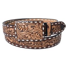 PRICES MAY VARY. ✔ HIGH QUALITY MATERIAL: This is the American Darling western belt that is made with high-quality hand-crafted stylish hand-tooled genuine leather and full-grain vegetable-tanned Cowhide genuine leather handpicked from some of the best tanneries in the world. This leather belt ages beautifully as you use it. The color of our unisex western Belt is Brown and available in X-large sizes. ✔ TOOLING-: The Western leather belts for men and women feature a detailed hand-t Western Leather Belts, Belts For Men, Western Belt, Branded Belts, Leather Belts Men, Western Leather, American Leather, Western Belts, Hand Tooled Leather