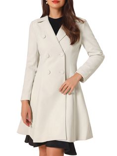 Shop Allegra K for long winter notch lapel collar a-line double breast coat you are looking for, get more women's wool & pea coats for yourelf. Order now! Free Returns! Pretty Boots, Long Winter Coats, Tencel Fabric, Black Velvet Dress, Wool Peacoat, Long Winter, Denim Midi Skirt, Suits Coats, Winter Coats Women