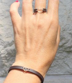 Leather Heart, Leather Jewellery, Yellow Engagement Rings, Leather Ring, Bracelet Cuir, Jewelry Boho, Leather Diy