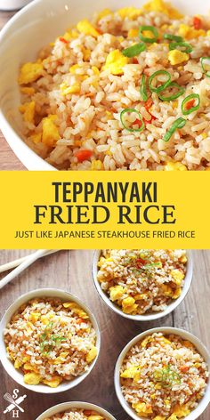 this is an image of tepanyaki fried rice just like japanese steakhouse fried rice