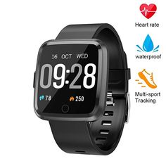 XZHI Fitness Tracker, Smart Watch with Blood Pressure/Oxygen Monitor, Waterproof Fitness Watch, Big Color Screen Activity Watch with Continuous Heart Rate Sleep Monitor for Kids Women Men  Click to order! #fitness #exercise #body #workout #gym #muscle #men #women #cardio #weightloss #fat #bodybuilder #abs #watch Watch Big, Tracker Fitness, Heart Rate Monitor Watch, Remote Camera, Sleep Tracker, Blood Pressure Monitor, Smart Bracelet, Waterproof Watch, Fitness Watch