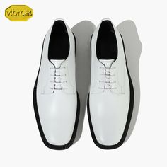 Classic White Leather Shoes For Summer, White Flat Heel Dress Shoes For Business, White Leather Oxfords For Summer, White Leather Summer Oxfords, White Leather Shoes With Flat Heel For Business, White Flat Heel Leather Shoes For Business, White Plain Toe Lace-up Business Shoes, White Leather Shoes With Plain Toe For Spring, White Leather Shoes With Removable Insole