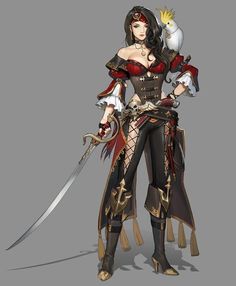 Swashbuckler Character Art, Pirate Oc Female, Pirate Outfit Female Drawing, Pirate Clothes Drawing, Pirate Outfits Female, Pirate Outfit Drawing, Female Pirate Character Design, Pirate Garb