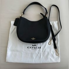 Nwot Brand - Coach Leather Shoulder Bag But Comes With Strap To Turn Into Crossbody Coach Bags Crossbody Black, Coach Bags Crossbody, Pink Shoulder Bag, Black Leather Shoulder Bag, Branding Coach, Bags Coach, Coach Shoulder Bag, Leather Hobo Bag, Coach Leather