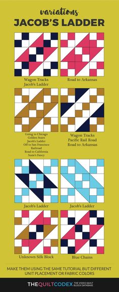 the quilt book with different patterns on it