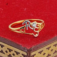 Solid 14k Gold RS Initial Ring pave Diamond Jewelry New Design Handmade Unisex Gift Ring RIMJ-832 Gross Wt : 2.74gm Gold Wt :  2.726gm Diamond Wt : 0.07ct ✦ This is the perfect gift for mom, wife, fiancée, girlfriend, valentine, daughter, family or friend. It is a special gift for mother's day, valentine's day, wedding, anniversary, birthday, Christmas, Easter, New Year's and any holiday. ✦ Custom Orders : Since most products are handmade and made by members of my shop , you can ask us any kind of customization. You can choose from 14k Gold, 925 Silver And Diamond. For most of the items. Gemstone can be changed as per your preferences. ✦Thank You for visiting our shop. ❤ Rs Ring Design, Hallmarked Yellow Gold Diamond Ring For Valentine's Day, Valentine's Day Hallmarked Yellow Gold Diamond Ring, Valentine's Day Yellow Gold Hallmarked Diamond Ring, Valentine's Day Gold Diamond Ring In Fine Jewelry Style, Hallmarked 14k Gold Diamond Ring For Valentine's Day, Gold Diamond Ring For Valentine's Day, Valentine's Day Diamond Heart Ring, Hallmarked, Hallmarked Rings For Valentine's Day Wedding