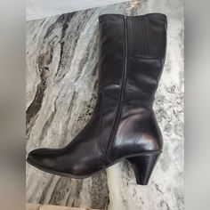 Great Condition. Worn Once. Black Leather Duo Side Zip Up Leather Knee High Boots. Message Me For Questions Style Knee High Boots, Leather Knee High Boots, Knee High Leather Boots, Shoes Heels Boots, High Boots, Knee High Boots, Side Zip, Shoes Women Heels, Knee High