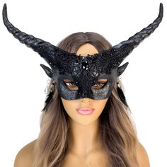 PRICES MAY VARY. Beyond Masquerade is the Original Handcrafted Masquerade Mask Brand founded by artists who value craftsmanship, friendship and trust. Our brand is approved and trusted by celebrity stylists, movie and wardrobe producers and more. Masks are made with eco-friendly materials, paired with premium craftsmanship and high quality standards. Whimsical Fairy Masquerade Mask with Ethereal Detailing One size, comes with an elastic band to wear around the head comfortably. Perfect to use as Voodoo Priestess Costume, Fairy Masquerade, Dark Fairy Costume, Fairy Eyes, Demon Costume, Halloween Costume Suit, Halloween Costume Mask, Floral Resin, Ram Horns