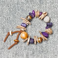 Never Worn. Bought From A Boutique- One Size Fits All. Let Me Know If You Have Any Questions Purple Bohemian Bracelet For Everyday Wear, Purple Bohemian Bracelet For Everyday, Casual Purple Stretch Bracelet For Everyday, Casual Purple Stretch Bracelet For Beach, Casual Everyday Purple Stretch Bracelet, Turquoise Silver Bracelet, Lucky Charm Bracelet, Gold Money, Stackable Bangles