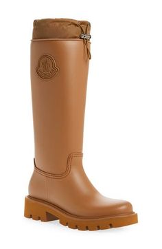 Boost dreary days with this sleek rain boot that boasts a tonal cockerel logo and a robust lug sole. Waterproof: protects against rain, puddles and slush to keep feet dry in wet conditions Slip-on style with drawcord-toggle closure Synthetic upper, lining and sole Imported Designer Shoes Rain Boots Women, Rain Boot, Fabric Gift Bags, Lug Sole, Anniversary Sale, Print Gifts, Boot Shoes Women, Gift Bag, Rain Boots