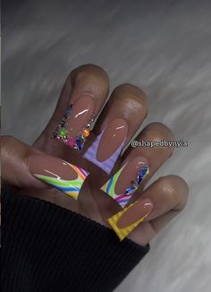 Nail Ideas For Vacation, Nail Inspo Vacation, Duck Nail, Acrylic Toe Nails, Duck Nails, Stylish Nails Designs, Glamour Nails