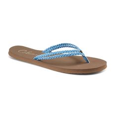 The Leucadia™ features a skinny, double-braided strap and an ultra squishy low-profile top-sole with full arch support. Skinny double-braided synthetic leather strap. Metal surftique logo detail. Soft low-profile EVA top sole with arch support. Custom Cobian® EVA outsole. Just like the California beach town that shares its name, the Leucadia™, womens braided flip flops, are the perfect combination of style and simplicity. Featuring a skinny, double-braided strap with an ultra squishy foam topsol Southern California Style, Beach Stores, Boys Sandals, Fuzzy Slippers, California Beach, California Style, Braided Strap, Girls Sandals, Blue Sandals