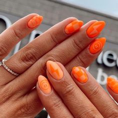 Western Nails, Nails Trend, Hippie Nails, Summery Nails, Cute Gel Nails, Bright Nails, Orange Nails, Dream Nails, Funky Nails