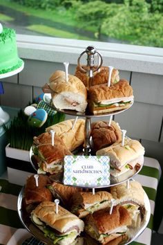 Golf Birthday Par.Tee | CatchMyParty.com Golf Gender Reveal, Club Sandwiches, Golf Party Decorations, Par Tee